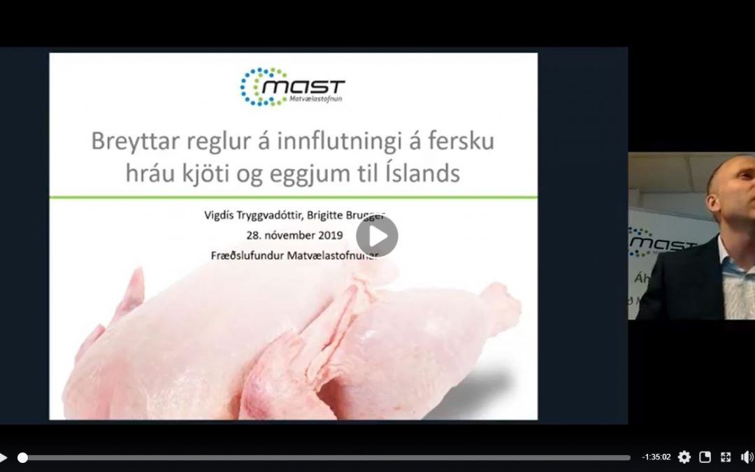 Upptaka og glærur frá fræðslufundi um innflutt kjöt