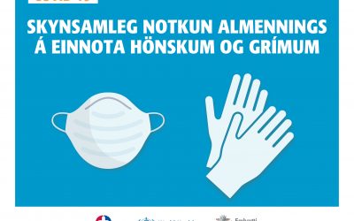 Skynsamleg notkun almennings á einnota hönskum og grímum