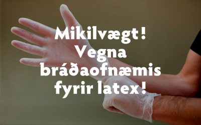 Mælst til að starfsfólk verslana noti eingöngu NITRIL hanska